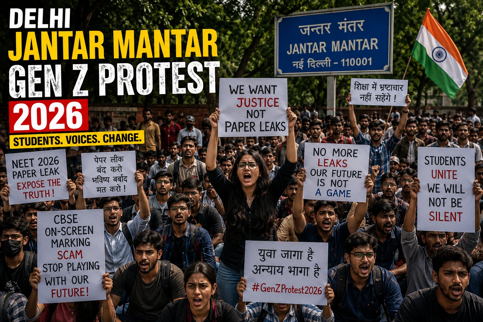 Delhi Jantar Mantar Gen Z Protest 2026